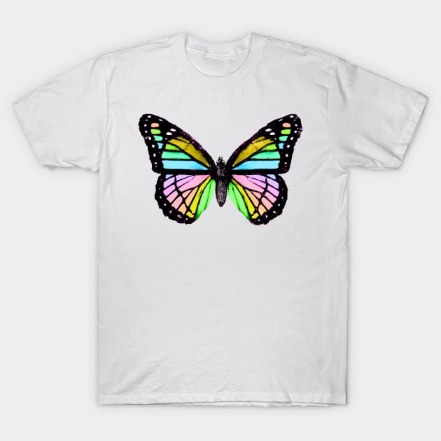 Rainbow butterfly T-Shirt by Trippycollage